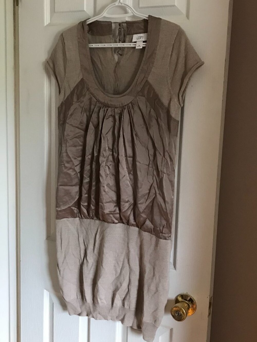 Ann Taylor Loft Sweater / Dress Taupe MEDIUM